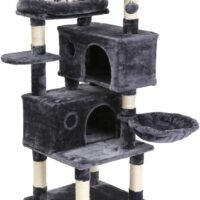 SUPERJARE Cat Tree Condo Furniture with Scratching Posts Plush Cozy