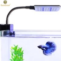 SunGrow Betta LED Light 24 LED Bulbs White and Blue Bulbs for Day and