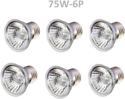 75W Sun Light6 Pack UVA UVB Full Spectrum Sun Lamp Sunbathe Heat Lamp