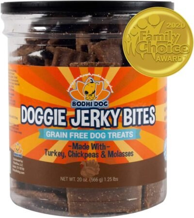 Premium Healthy Dog Jerky Treats Grain Free Turkey or Salmon Dog