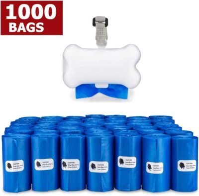 Gorilla Supply Dog Waste Bags with Patented Dispenser and Leash Tie