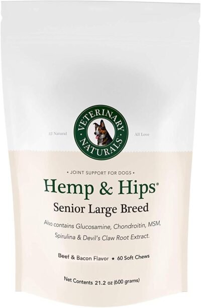 Veterinary Naturals Hemp & Hips Dog Joint Supplement - Glucosamine