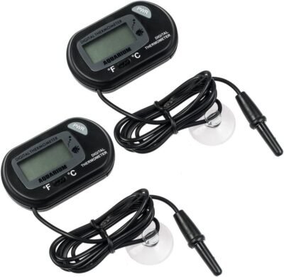 Zacro Pack of 2 LCD Digital Aquarium Thermometer Fish Tank Water