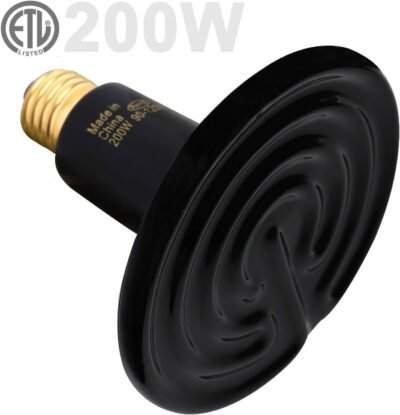 Wuhostam 200W Ceramic Heat EmitterInfrared Bulb Emitter Lamp Infrared