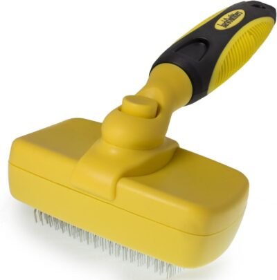 barkOutfitters Cat Slicker Brush Quick Self-Cleaning Pro Quality