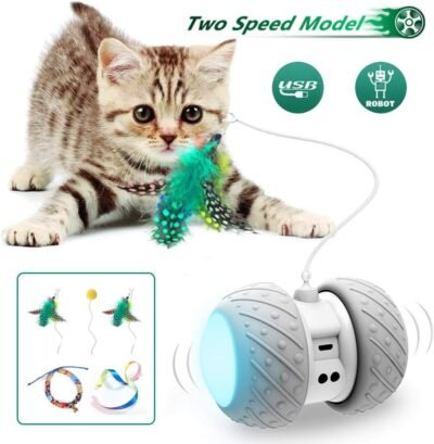 Interactive Robotic Cat ToysAutomatic Irregular USB Charging 360