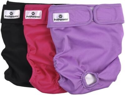 Pet Parents Washable Dog Diapers 3pack of Durable Doggie Diapers
