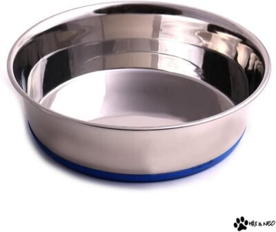 Max and Neo Heavyweight Non-Skid Rubber Bottom Stainless Steel Dog