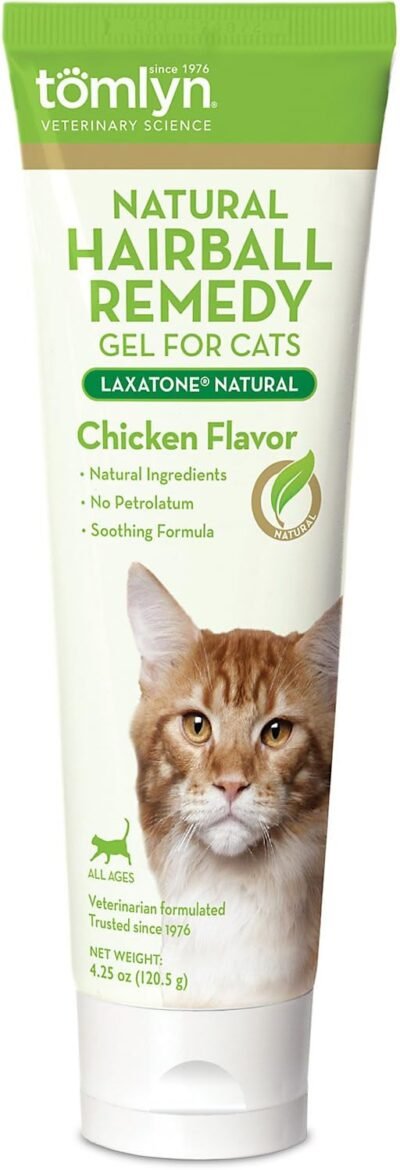 Tomlyn Laxatone Natural Hairball Remedy Gel for Cats - Chicken Flavor