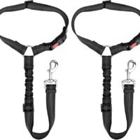 SlowTon Dog Seat Belt 2 Pack Pet Car Seatbelt Headrest Restraint