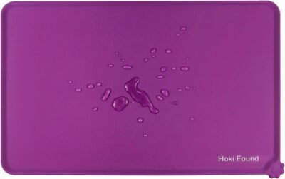 Hoki Found Silicone Waterproof Dog Cat Pet Food Mats Tray - Non Slip