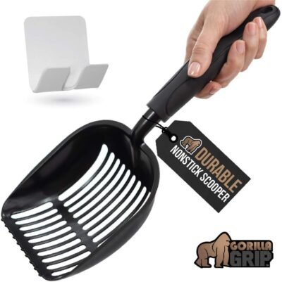 Gorilla Grip Original Cat Litter Scooper Non-Stick Deep Scoop Free