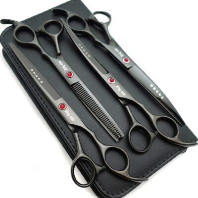 70in Titanium Professional Dog Grooming Scissors SetStraight &
