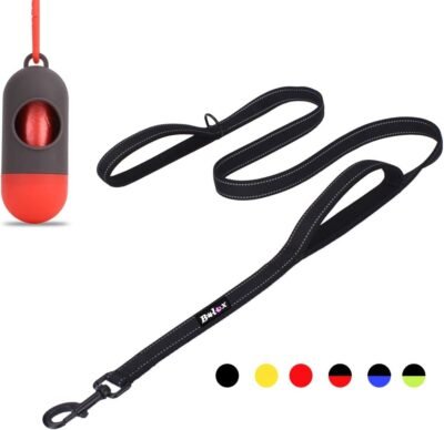 Bolux 5ft Dog Leash Heavy Duty Rope Leash with 2 Padded Handle Pet