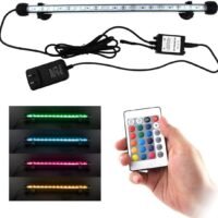 COVOART LED Aquarium Light Fish Tank Light RGB Color Underwater Light