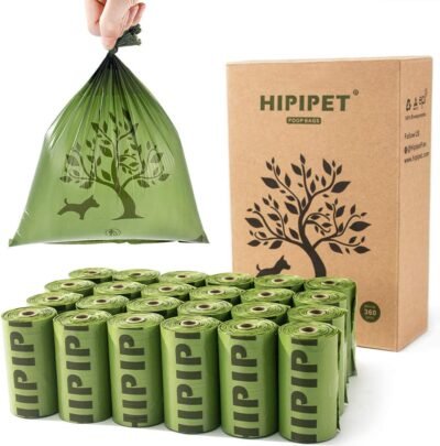 HIPIPET 360 Dog Poop Bag Degradable Waste Bags Earth-Friendly for
