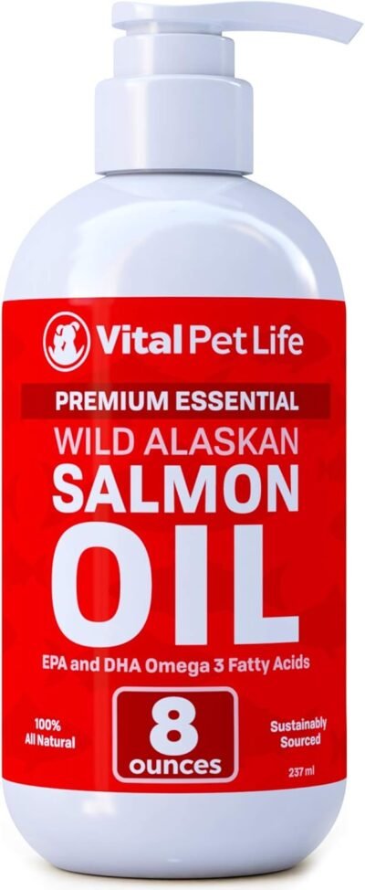 Salmon Oil for Dogs & Cats Fish Oil Omega 3 EPA DHA Liquid Food