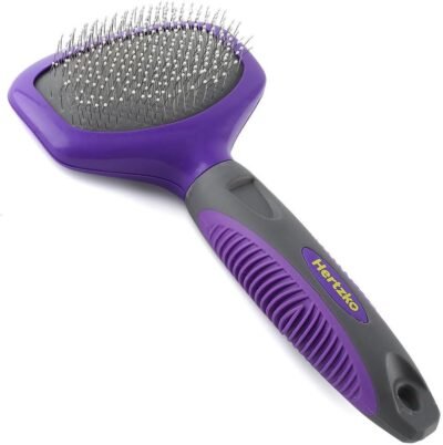 Hertzko Pin Brush for Dogs and Cats with Long or Short Hair Great for