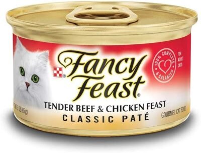 Fancy Feast Classic Tender Beef & Chicken Feast Cat Food 3 oz 12 Cans