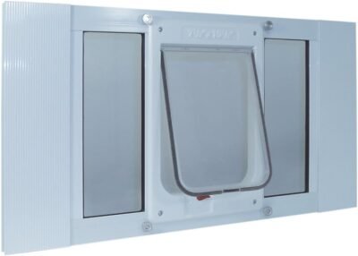 Ideal Pet Products Aluminum Sash Window Pet Door Adjustable to Fit