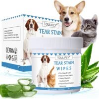 TOULIFLY Pet Tear Wipes Tear Stain for Dogs & Cats Natural Eye Tear