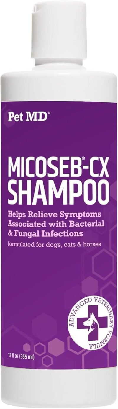 Pet MD Micoseb-CX Medicated Shampoo for Dogs Cats Horses with