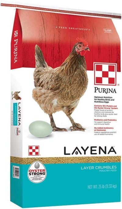 Purina Layena Nutritionally Complete Layer Hen Feed Crumbles 25 Pound