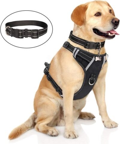 WINSEE Dog Harness No Pull Pet Harnesses with Dog Collar Adjustable