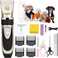 AerWo Dog Clippers Pet Grooming Clipper Low Noise Dog Cat Hair