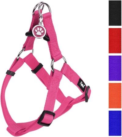 PUPTECK No Pull Dog Harness Reflective Adjustable Basic Nylon Step in