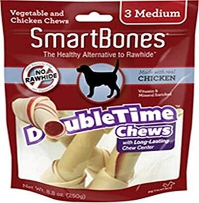 SmartBones SBDT-02021 DoubleTime Chews 3 Count Medium Rawhide-Free