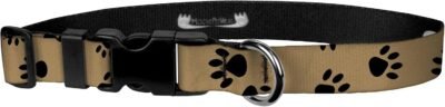 Colorful Paw Print Dog Collar And Leash - Waterproof Puppy Paw Print