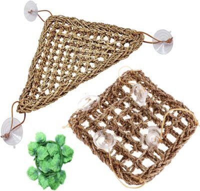 Tfwadmx 2 Pack Bearded Dragon Hammock Reptile Climbing Decor Lizard