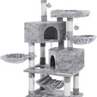 BEWISHOME Multi-Level Cat Tree Condo with Sisal Scratching Posts