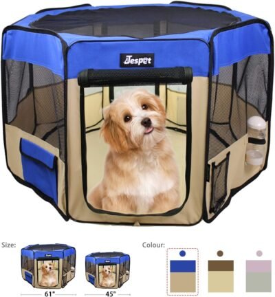 JESPET Pet Dog Playpens 36' 45' & 61' Portable Soft Dog Exercise Pen