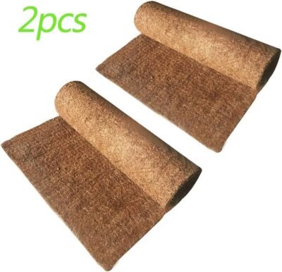 Hamiledyi 2Pcs Reptile Carpet Natural Coconut Fiber Carpet Mat for