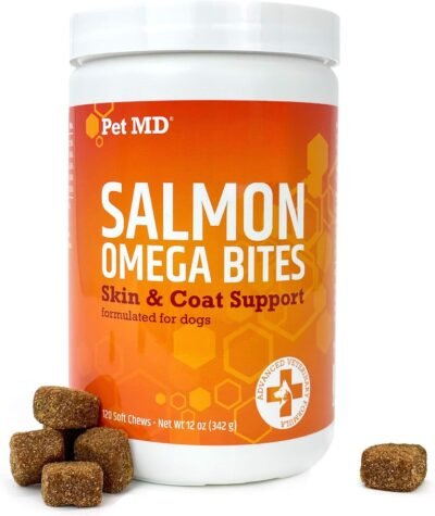 Pet MD Salmon Oil Omega 3 for Dogs - Advanced Allergy & Itch Relief