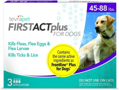 TevraPet FirstAct Plus Flea and Tick Topical for Dogs 45-88 Pounds 3