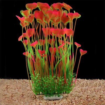 QUMY Large Aquarium Plants Artificial Plastic Fish Tank Plants