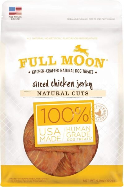 Full Moon All Natural Human Grade Dog Treats Natural Cut Jerky Sliced