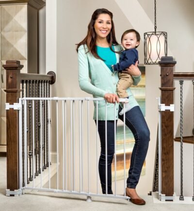 Regalo 2-in-1 Stairway and Hallway Wall Mounted Baby Gate Bonus Kit