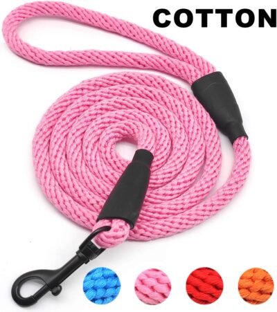 Mycicy 6 FT Cotton Rope Dog Leash Strong Braided Lead Leash