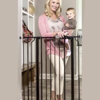 Regalo Easy Step Extra Tall Walk Thru Baby Gate Bonus Kit Includes