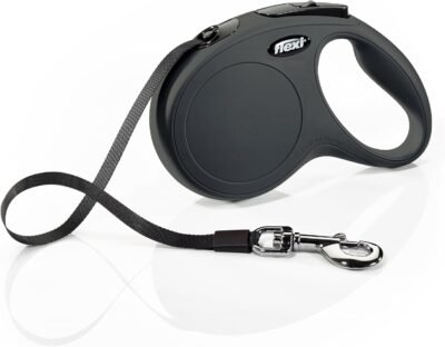 FLEXI Classic Retractable Dog Leash in Black 16'