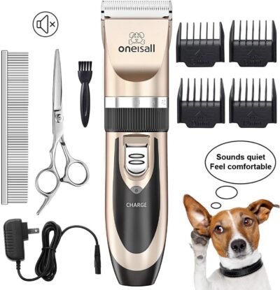 oneisall Dog Shaver Clippers Low Noise Rechargeable Cordless Electric