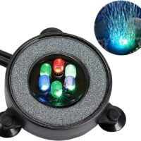 MingDak LED Aquarium Air Bubble Light Fish Tank Air Bubble Stone Disk