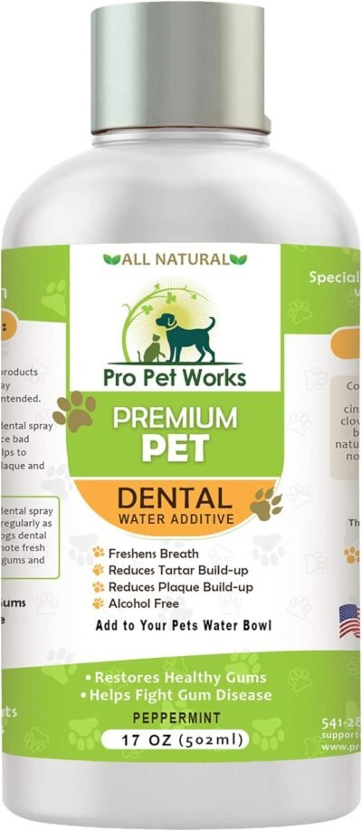 Premium Pet Dental Water Additive for Dogs Cats & Small Animals-Dog