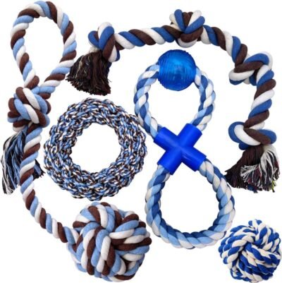 Otterly Pets Puppy Dog Pet Rope Toys - Medium to Large Dogs 5-Pack