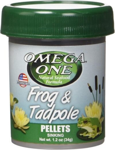 OMEGA 63131 1 One Frog & Tadpole Pellet 12oz Yellow