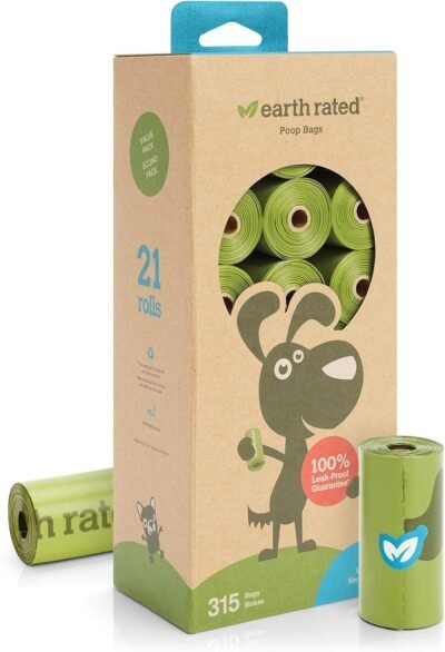 Earth Rated Dog Poop Bags 315 Extra Thick and Strong Poop Bags for